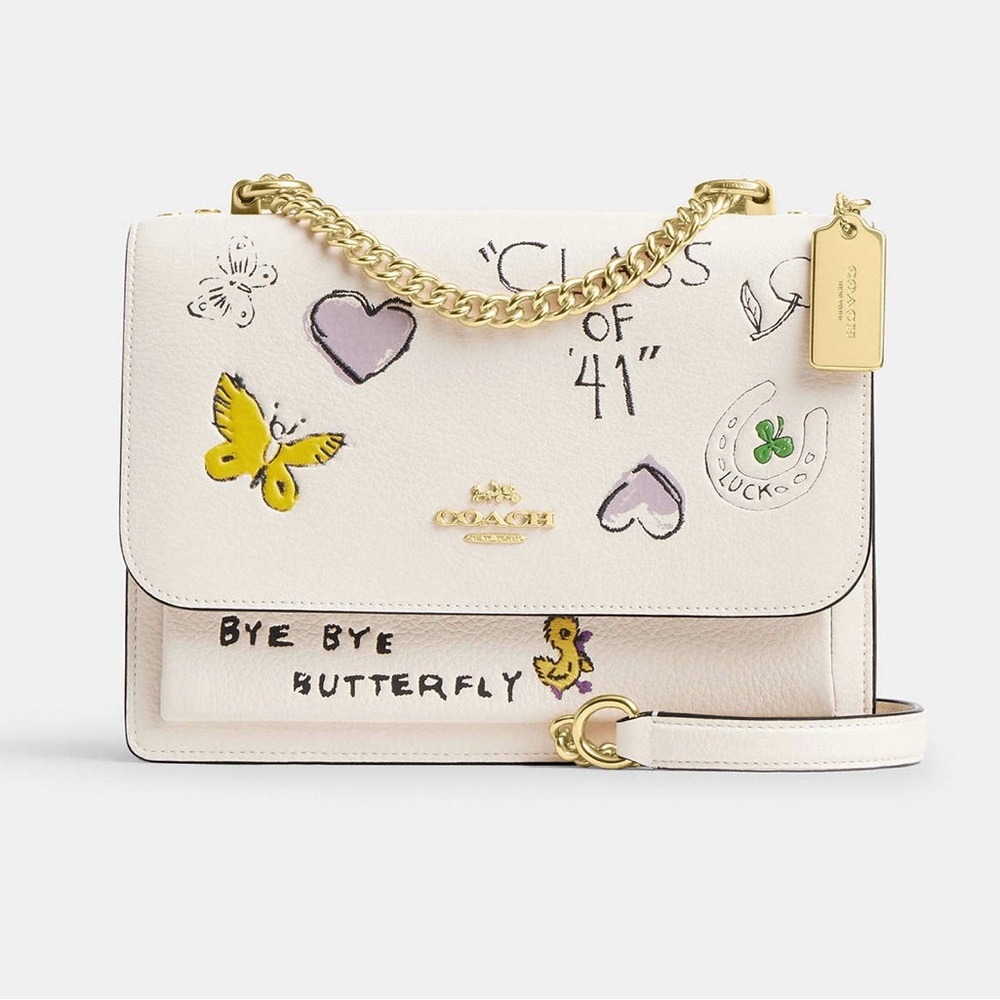 Coach Klare Crossbody Bag With Sketch Print CAK15 NWT Chalk Multi